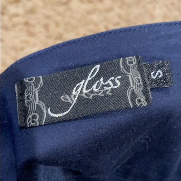 Gloss Strapless Mini Dress with Ruffle - Picture 5 of 6